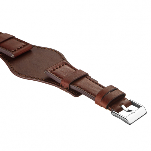 Картинка Stailer Premium 6442P Aviator pad - ремешок для часов коричневый, премиальная кожа full grain растительного дубления, гладкий, Германия