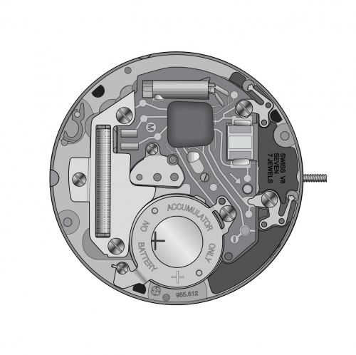 Картинка ETA 955.812 - механизм для часов solar 11 ½, Швейцария