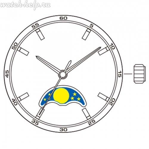 Картинка MIYOTA 6P24 Multi-function - механизм для часов кварцевый 10 ½, Япония
