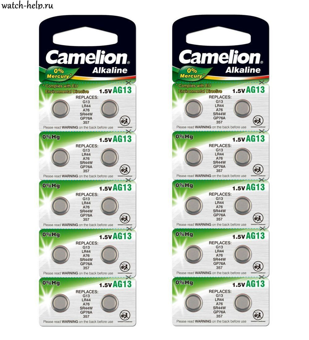 Картинка CAMELION G13 - 1 шт. - батарейка, 5.4 мм x 11.6 мм 1.5 v 130 mah, Китай