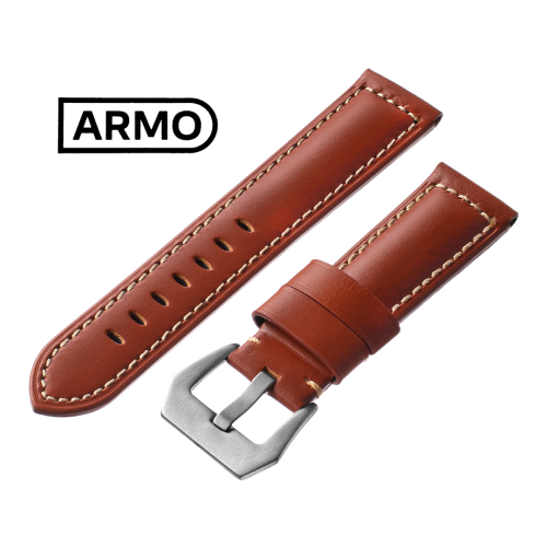 ARMO 4902 - ремешок для часов коричневый, кожа, аллигатор - мастерская «Часовая Скорая Помощь». Картинка ARMO 4902 - ремешок для часов коричневый, кожа, аллигатор