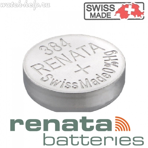 Картинка Renata 384 - батарейка, 3.6 мм x 7.9 мм 1.55 v 45 mah, Швейцария