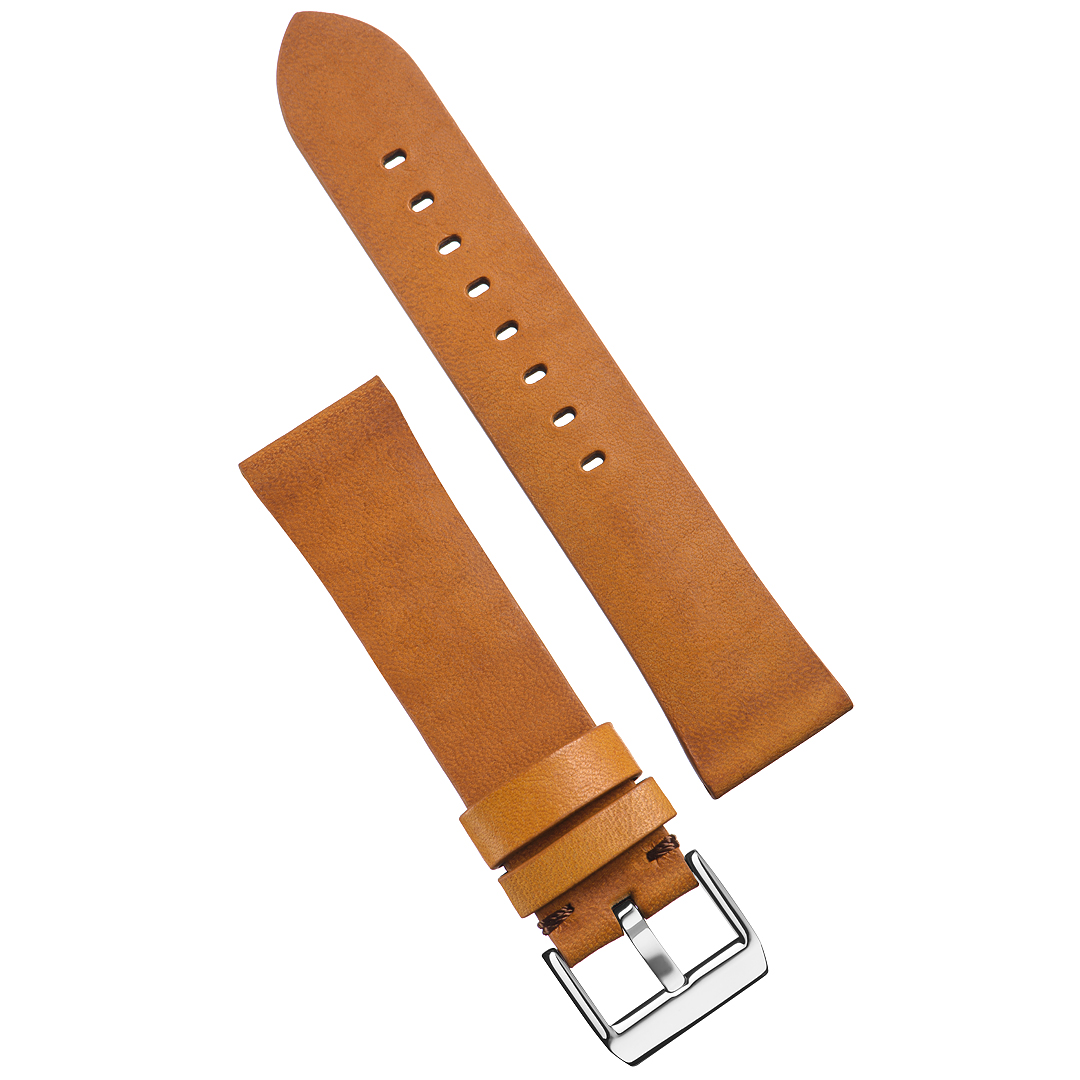 Stailer Premium 5959 Select - ремешок для часов жёлто-коричневый, премиальная кожа full grain растительного дубления, гладкий, Германия - мастерская «Часовая Скорая Помощь». Картинка Stailer Premium 5959 Select - ремешок для часов жёлто-коричневый, премиальная кожа full grain растительного дубления, гладкий, Германия