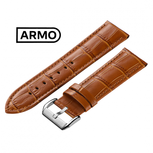 ARMO 2905 - ремешок для часов светло-коричневый, кожа, аллигатор - мастерская «Часовая Скорая Помощь». Картинка ARMO 2905 - ремешок для часов светло-коричневый, кожа, аллигатор