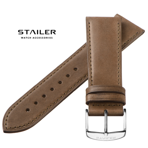 Картинка Stailer Premium 6067 Vintage - ремешок для часов синий, итальянская кожа растительного дубления, гладкий, Германия