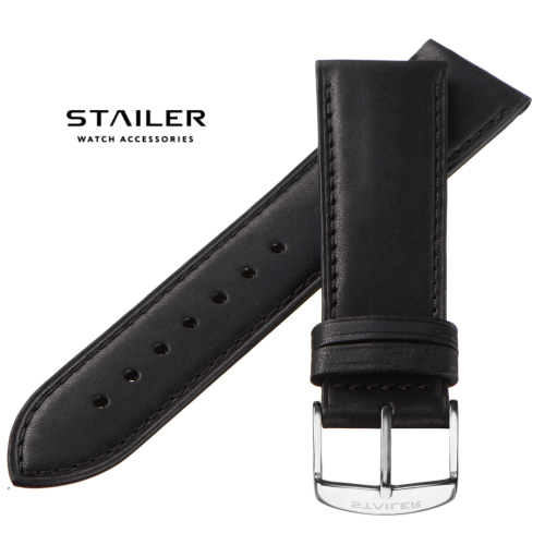 Картинка Stailer Premium 6067 Vintage - ремешок для часов синий, итальянская кожа растительного дубления, гладкий, Германия