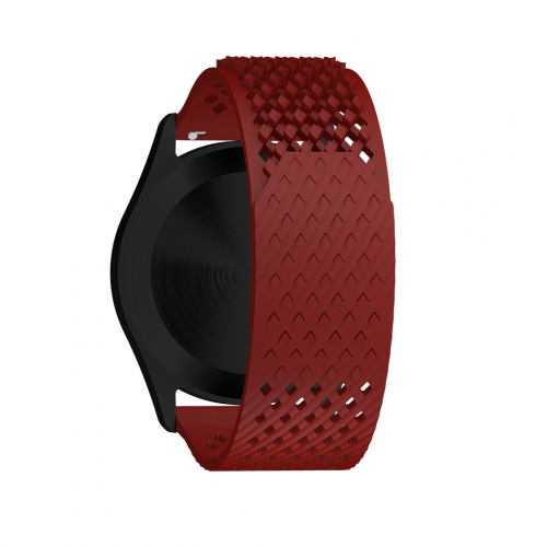 Картинка NOOMOON Red  - ремешок для часов красный, натуральный каучук, Германия