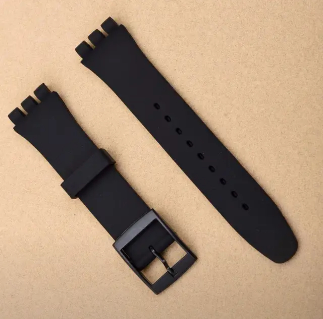 Картинка Calvin Klein K0V23 BLACK OEM Stailer - ремешок для часов чёрный, натуральная кожа телёнка, гладкий, Германия