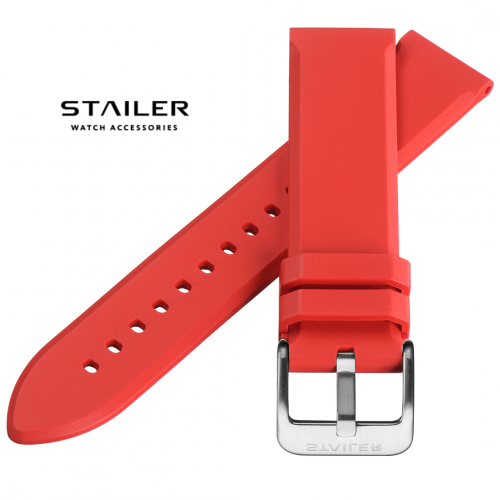 Картинка Stailer Caoutchouc CS486 Caoutchouc - ремешок для часов красный, каучук, гладкий, Германия