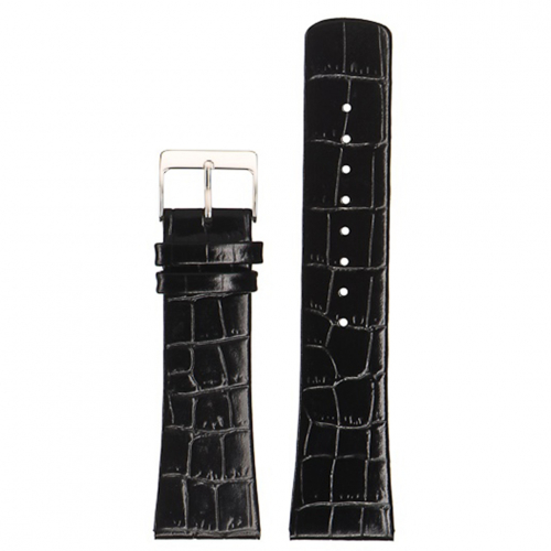 Картинка SKAGEN - 890XLSLM OEM Stailer - ремешок для часов чёрный, натуральная кожа телёнка, крокодил, Германия