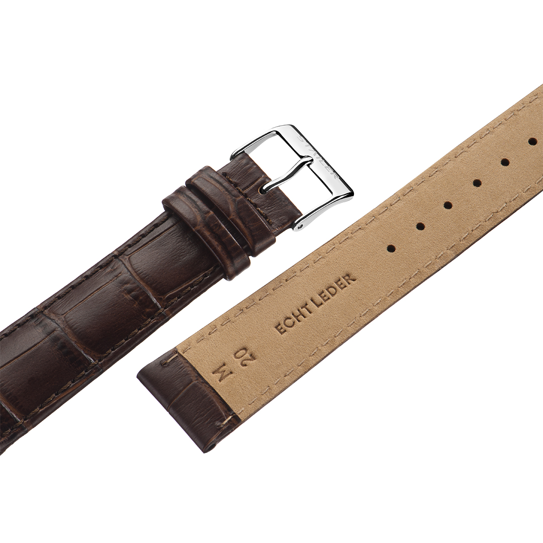 Картинка Stailer 1162 Original - ремешок для часов коричневый, кожа, аллигатор, Германия