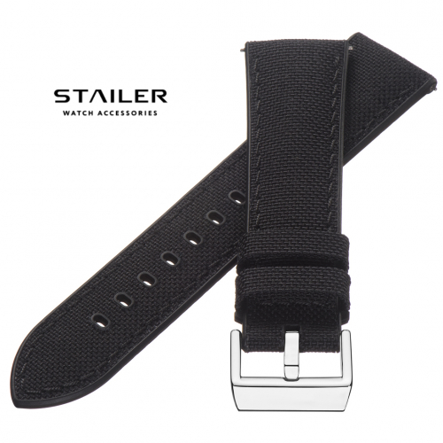 Картинка Stailer Premium 6141C Max endurance sport cordura - ремешок для часов чёрный, кордура, кордура, Германия
