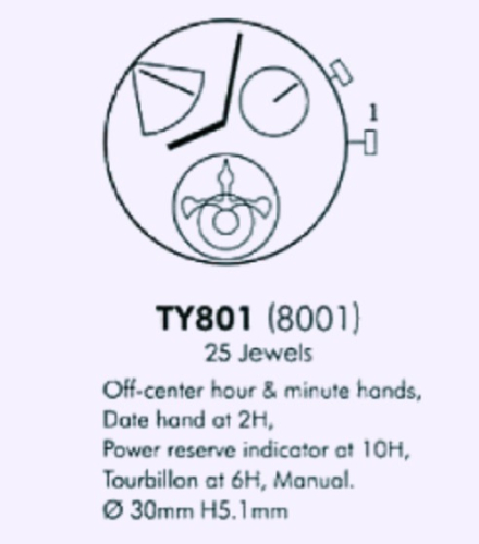 Купить. Заменить. Отремонтировать Механизм SEAGULL - ST8001 / TY801 - в мастерской «Часовая Скорая Помощь»