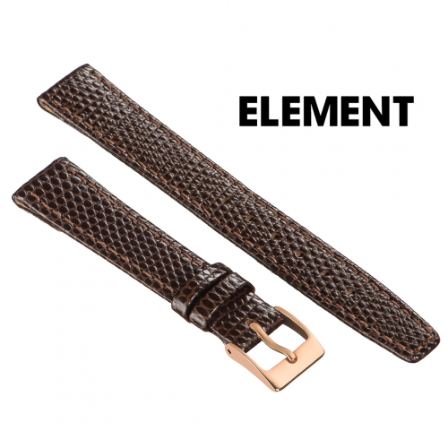 Картинка ELEMENT 722 Click - ремешок для часов коричневый, кожа, крокодил, Германия