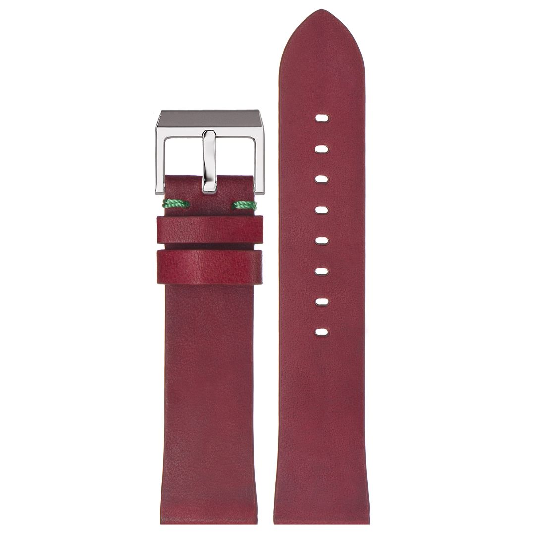Картинка Stailer Premium 5953 Select - ремешок для часов бордовый, премиальная кожа full grain растительного дубления, гладкий, Германия