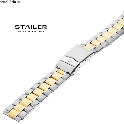 Картинка Stailer 4406NS(2V)06 - браслет для часов комбинированный, сталь, Германия