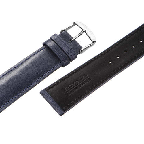 Stailer Premium 6067 Vintage - ремешок для часов синий, итальянская кожа растительного дубления, гладкий, Германия - мастерская «Часовая Скорая Помощь». Картинка Stailer Premium 6067 Vintage - ремешок для часов синий, итальянская кожа растительного дубления, гладкий, Германия