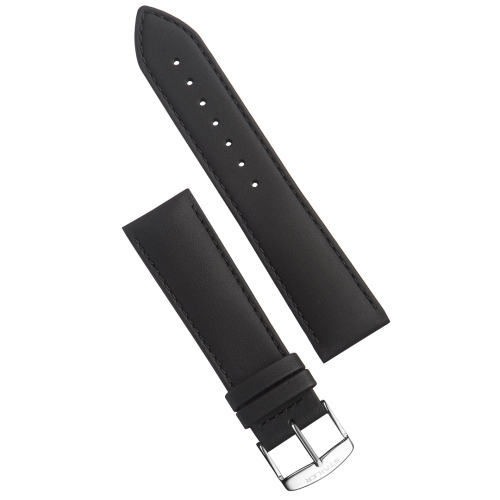 Картинка Stailer Premium 3821 Water resistant - ремешок для часов чёрный, влагостойкая кожа, гладкий, Германия