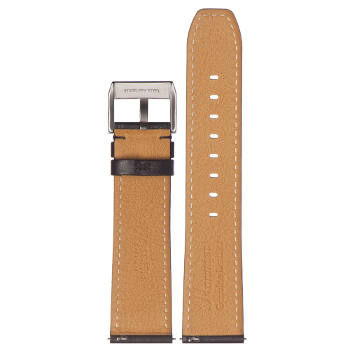 Stailer Premium 5771 Flex - ремешок для часов чёрный, кожа horween aniline latigo (сша), гладкий, Германия - мастерская «Часовая Скорая Помощь». Картинка Stailer Premium 5771 Flex - ремешок для часов чёрный, кожа horween aniline latigo (сша), гладкий, Германия