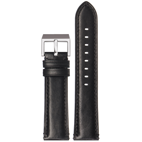 Stailer Premium 6061 Vintage - ремешок для часов чёрный, итальянская кожа растительного дубления, гладкий, Германия - мастерская «Часовая Скорая Помощь». Картинка Stailer Premium 6061 Vintage - ремешок для часов чёрный, итальянская кожа растительного дубления, гладкий, Германия