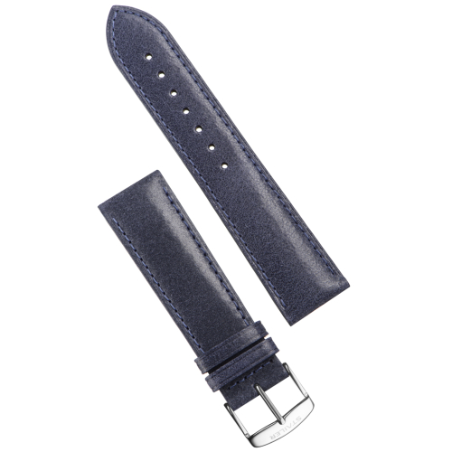 Stailer Premium 6067 Vintage - ремешок для часов синий, итальянская кожа растительного дубления, гладкий, Германия - мастерская «Часовая Скорая Помощь». Картинка Stailer Premium 6067 Vintage - ремешок для часов синий, итальянская кожа растительного дубления, гладкий, Германия