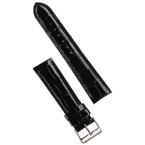 Stailer 4121 Original - ремешок для часов чёрный, кожа, аллигатор, Германия - мастерская «Часовая Скорая Помощь». Картинка Stailer 4121 Original - ремешок для часов чёрный, кожа, аллигатор, Германия