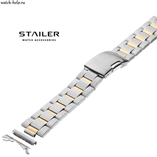 Картинка Stailer BS-85102 IPG Bicolor - браслет для часов комбинированный, сталь, Германия