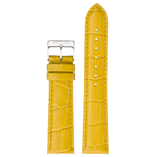 Картинка Stailer 158H Original - ремешок для часов жёлтый, кожа, аллигатор, Германия