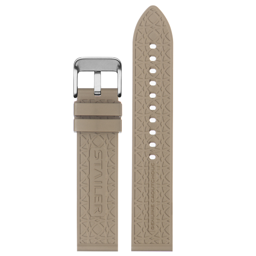 Stailer Caoutchouc CS48G Caoutchouc - ремешок для часов серый, каучук, гладкий, Германия - мастерская «Часовая Скорая Помощь». Картинка Stailer Caoutchouc CS48G Caoutchouc - ремешок для часов серый, каучук, гладкий, Германия