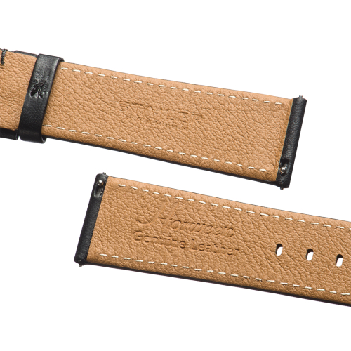 Stailer Premium 5771 Flex - ремешок для часов чёрный, кожа horween aniline latigo (сша), гладкий, Германия - мастерская «Часовая Скорая Помощь». Картинка Stailer Premium 5771 Flex - ремешок для часов чёрный, кожа horween aniline latigo (сша), гладкий, Германия