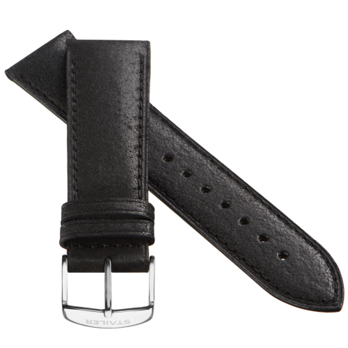 Stailer Premium 6067 Vintage - ремешок для часов синий, итальянская кожа растительного дубления, гладкий, Германия - мастерская «Часовая Скорая Помощь». Картинка Stailer Premium 6067 Vintage - ремешок для часов синий, итальянская кожа растительного дубления, гладкий, Германия