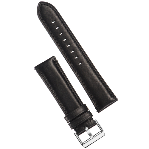 Stailer Premium 6061 Vintage - ремешок для часов чёрный, итальянская кожа растительного дубления, гладкий, Германия - мастерская «Часовая Скорая Помощь». Картинка Stailer Premium 6061 Vintage - ремешок для часов чёрный, итальянская кожа растительного дубления, гладкий, Германия