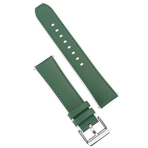 Stailer Premium 7318 Max endurance classic dani leather - ремешок для часов зелёный/белый, анилиновая кожа от dani (италия), гладкий, Германия - мастерская «Часовая Скорая Помощь». Картинка Stailer Premium 7318 Max endurance classic dani leather - ремешок для часов зелёный/белый, анилиновая кожа от dani (италия), гладкий, Германия
