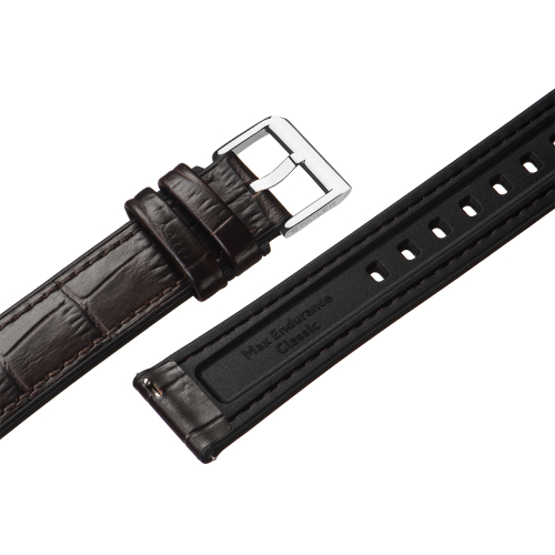 РStailer Premium 6192 Max endurance classic - ремешок для часов коричневый, итальянская кожа растительного дубления, аллигатор, Германия - мастерская «Часовая Скорая Помощь». Картинка РStailer Premium 6192 Max endurance classic - ремешок для часов коричневый, итальянская кожа растительного дубления, аллигатор, Германия