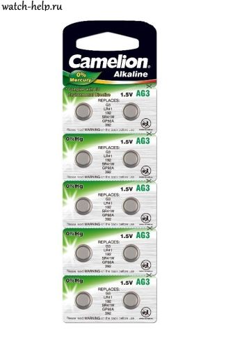 Картинка CAMELION G3 - 1 шт. - батарейка, 3.6 мм x 7.9 мм 1.5 v 40 mah, Китай