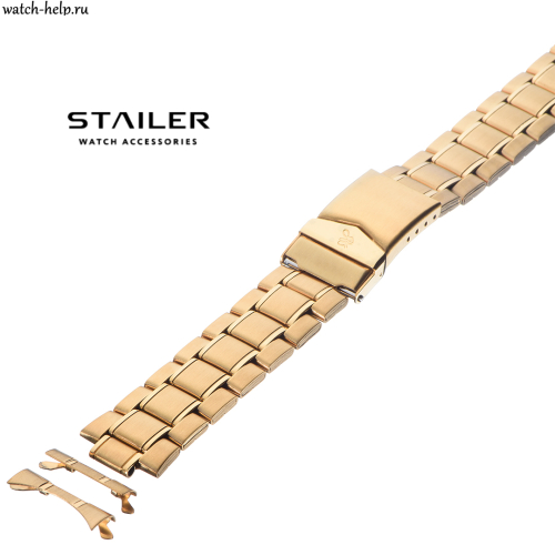 Картинка Stailer BA-65164109 IPG - браслет для часов лимонное золото, сталь, Германия