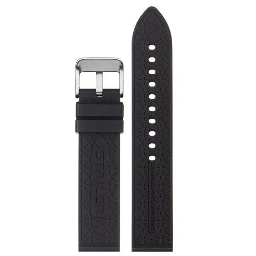 Stailer Caoutchouc CS581 Caoutchouc - ремешок для часов чёрный, каучук, гладкий, Германия - мастерская «Часовая Скорая Помощь». Картинка Stailer Caoutchouc CS581 Caoutchouc - ремешок для часов чёрный, каучук, гладкий, Германия