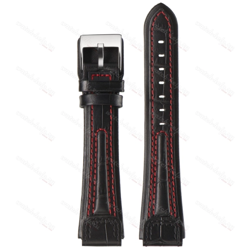 Картинка Stailer Premium 5001 Navigator - ремешок для часов чёрный, итальянская кожа растительного дубления, аллигатор, Германия