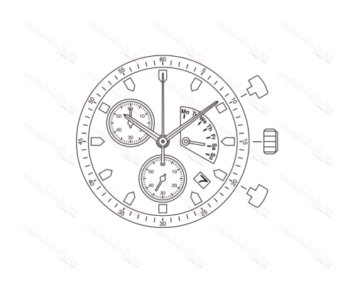 Картинка MIYOTA FS60 Chronograph - механизм для часов кварцевый 10 ½, Япония