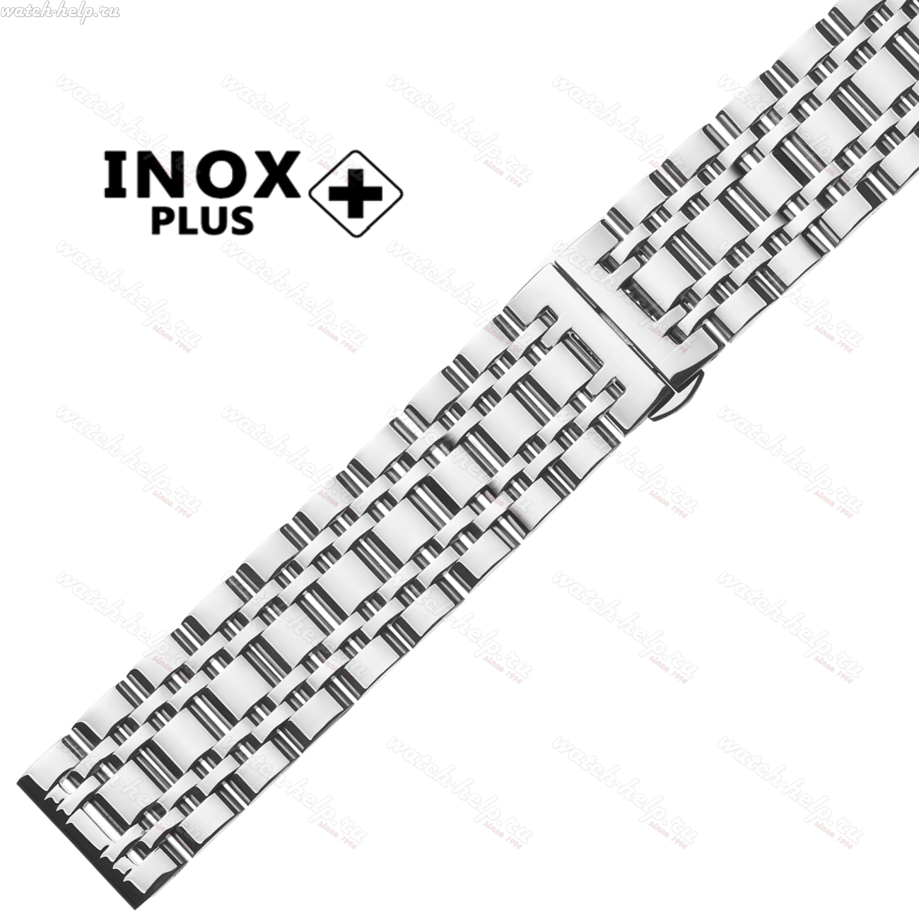Картинка INOX PLUS G-509 Stainless steel - браслет для часов сталь полированная, сталь, Китай