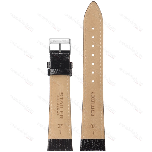 Картинка Stailer 8701 Original - ремешок для часов чёрный, кожа, ящерица, Германия