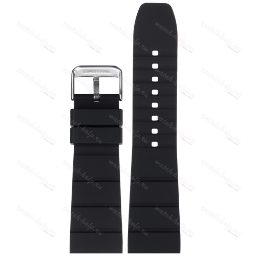 Картинка BC114 - ремешок для часов чёрный, силикон, Китай