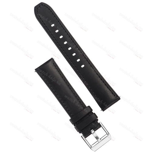 Картинка Stailer Premium 6421 Max endurance classic - ремешок для часов чёрный, итальянская кожа растительного дубления, гладкий, Германия
