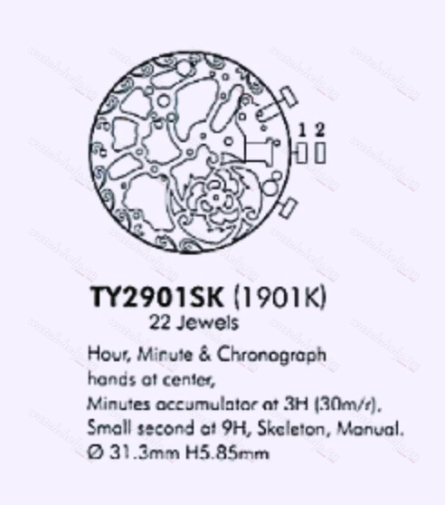 Купить. Заменить. Отремонтировать Механизм SEAGULL - ST1901K / TY2901SK - в мастерской «Часовая Скорая Помощь»