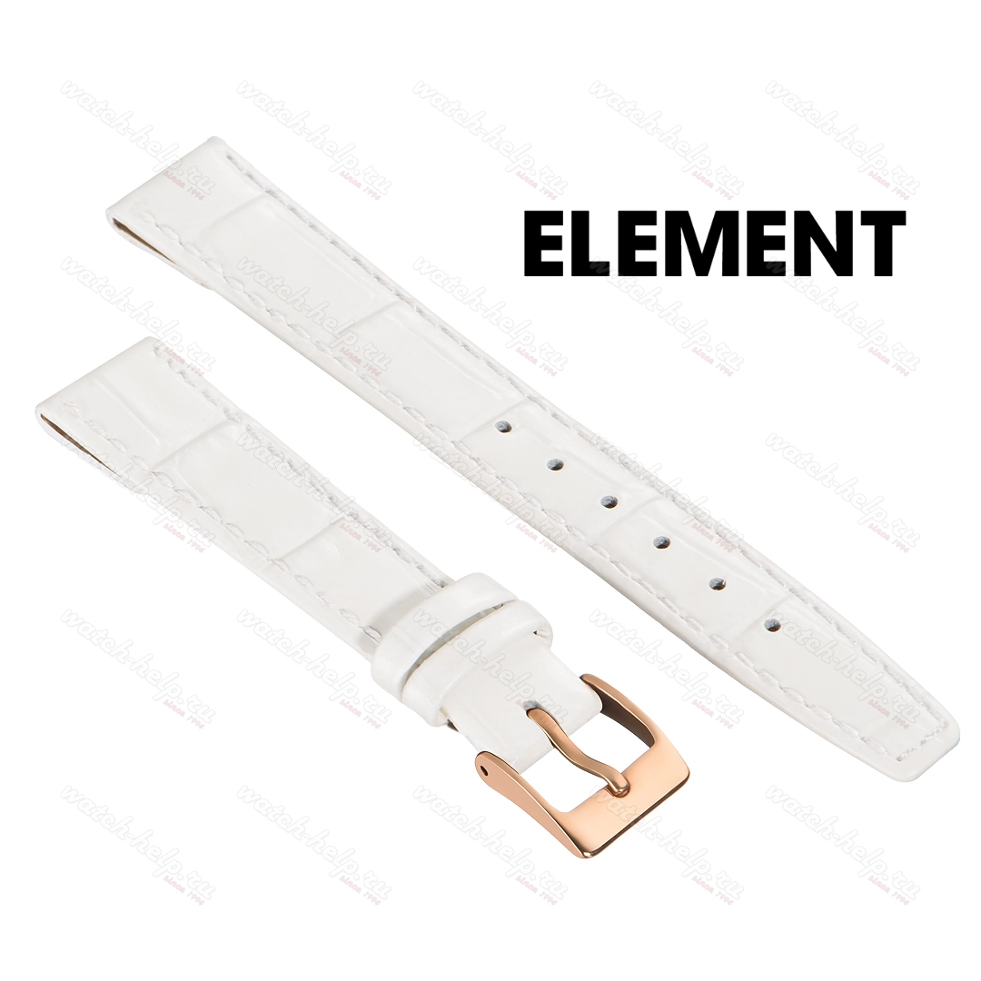 Картинка ELEMENT 710 Click - ремешок для часов белый, кожа, аллигатор, Германия