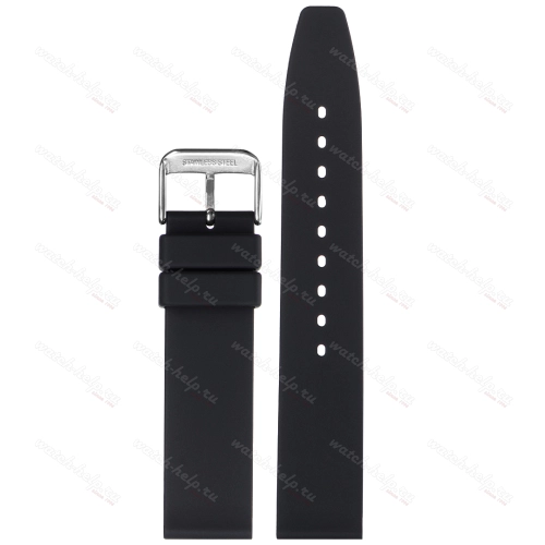 Картинка BC105 - ремешок для часов чёрный, силикон, Китай