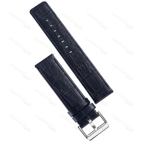 Картинка Stailer Premium 6047 Bold - ремешок для часов тёмно-синий, кожа двойного дубления от tanneries haas (франция), аллигатор, Германия