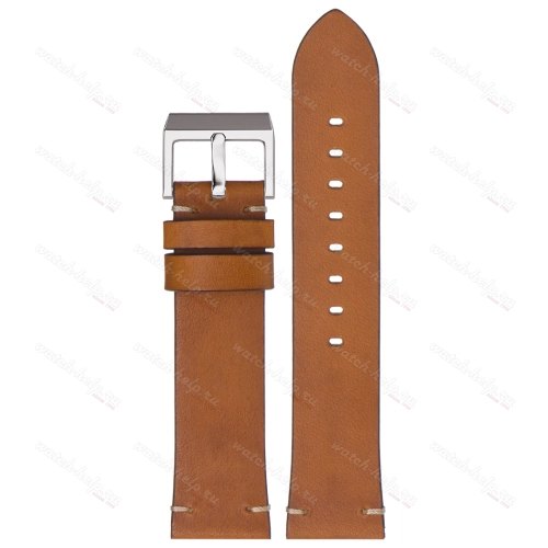 Картинка Stailer Premium 597B Select - ремешок для часов коричневый, премиальная кожа full grain растительного дубления, гладкий, Германия