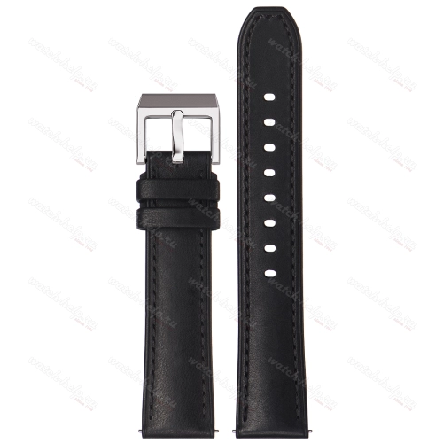 Картинка Stailer Premium 6421 Max endurance classic - ремешок для часов чёрный, итальянская кожа растительного дубления, гладкий, Германия