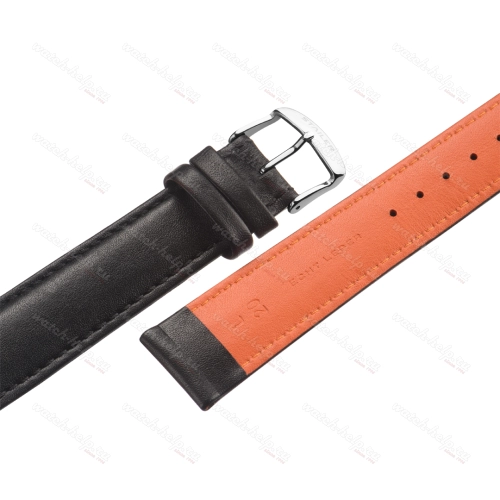 Картинка Stailer Premium 4151 Chrono - ремешок для часов чёрный, итальянская кожа растительного дубления, гладкий, Германия